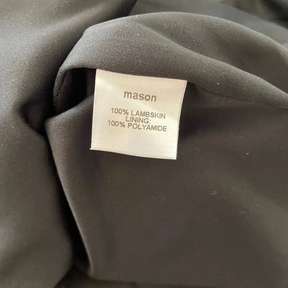 Mason Leather Black Pencil Skirt Zippers size 0 - Picture 11 of 14